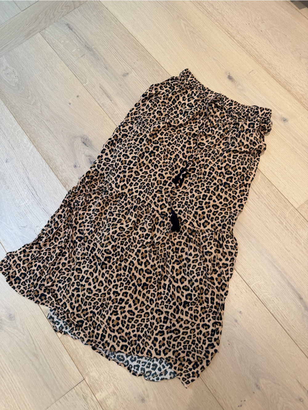 Petal & Pup Leopard Print Maxi Skirt - Brown & Black